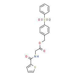 ChemSpider 2D Image | 4-(Phenylsulfonyl)benzyl N-(2-thienylcarbonyl)glycinate | C20H17NO5S2