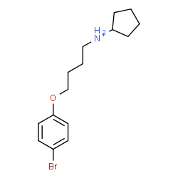 ChemSpider 2D Image | N-[4-(4-Bromophenoxy)butyl]cyclopentanaminium | C15H23BrNO