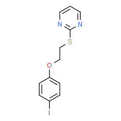 ChemSpider 2D Image | 2-{[2-(4-Iodophenoxy)ethyl]sulfanyl}pyrimidine | C12H11IN2OS