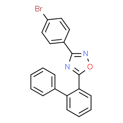 ChemSpider 2D Image | 5-(2-Biphenylyl)-3-(4-bromophenyl)-1,2,4-oxadiazole | C20H13BrN2O