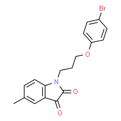 ChemSpider 2D Image | 1-[3-(4-Bromophenoxy)propyl]-5-methyl-1H-indole-2,3-dione | C18H16BrNO3