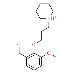 ChemSpider 2D Image | 1-[3-(2-Formyl-6-methoxyphenoxy)propyl]piperidinium | C16H24NO3