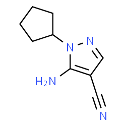ChemSpider 2D Image | 5-Amino-1-cyclopentyl-1H-pyrazole-4-carbonitrile | C9H12N4