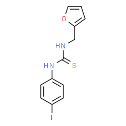 ChemSpider 2D Image | 1-(2-Furylmethyl)-3-(4-iodophenyl)thiourea | C12H11IN2OS