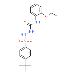 ChemSpider 2D Image | N-(2-Ethoxyphenyl)-2-{[4-(2-methyl-2-propanyl)phenyl]sulfonyl}hydrazinecarboxamide | C19H25N3O4S