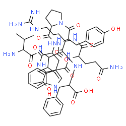 ChemSpider 2D Image | Val-val-tyr-pro-trp-thr-gln-arg-phe | C59H82N14O13