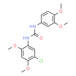 ChemSpider 2D Image | 1-(5-Chloro-2,4-dimethoxyphenyl)-3-(3,4-dimethoxyphenyl)urea | C17H19ClN2O5