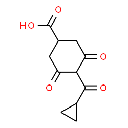 ChemSpider 2D Image | 4-(Cyclopropylcarbonyl)-3,5-dioxocyclohexanecarboxylic acid | C11H12O5