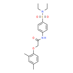 ChemSpider 2D Image | N-[4-(Diethylsulfamoyl)phenyl]-2-(2,4-dimethylphenoxy)acetamide | C20H26N2O4S