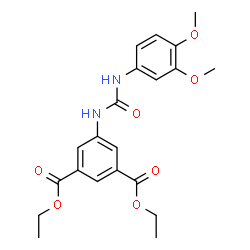ChemSpider 2D Image | Diethyl 5-{[(3,4-dimethoxyphenyl)carbamoyl]amino}isophthalate | C21H24N2O7