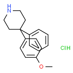 ChemSpider 2D Image | 4-(4-methoxyphenyl)-4-phenylpiperidine hydrochloride | C18H22ClNO