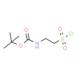 ChemSpider 2D Image | tert-butyl N-[2-(chlorosulfonyl)ethyl]carbamate | C7H14ClNO4S