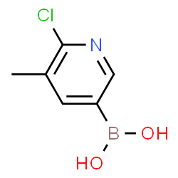 ChemSpider 2D Image | 2-Chloro-3-methylpyridine-5-boronic acid | C6H7BClNO2