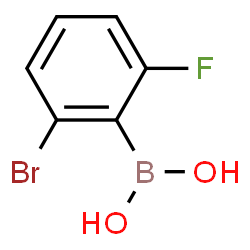 ChemSpider 2D Image | 2-Bromo-6-fluorophenylboronic acid | C6H5BBrFO2