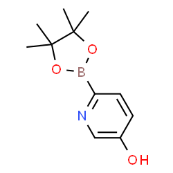 ChemSpider 2D Image | 6-(4,4,5,5-Tetramethyl-1,3,2-dioxaborolan-2-yl)-3-pyridinol | C11H16BNO3