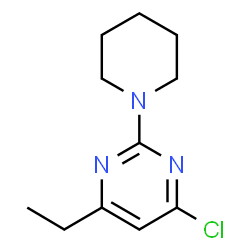ChemSpider 2D Image | 4-chloro-6-ethyl-2-piperidin-1-ylpyrimidine | C11H16ClN3