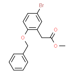 ChemSpider 2D Image | Methyl [2-(benzyloxy)-5-bromophenyl]acetate | C16H15BrO3