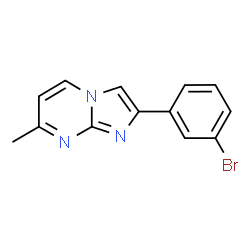 ChemSpider 2D Image | 2-(3-Bromophenyl)-7-methylimidazo[1,2-a]pyrimidine | C13H10BrN3