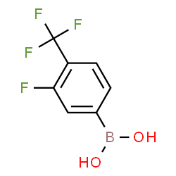 ChemSpider 2D Image | 3-Fluoro-4-trifluoromethyl-phenylboronic acid | C7H5BF4O2