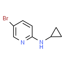 ChemSpider 2D Image | 5-Bromo-N-cyclopropyl-2-pyridinamine | C8H9BrN2