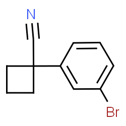 ChemSpider 2D Image | 1-(3-Bromophenyl)cyclobutanecarbonitrile | C11H10BrN