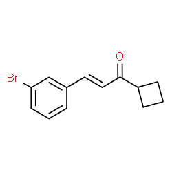 ChemSpider 2D Image | (2E)-3-(3-Bromophenyl)-1-cyclobutyl-2-propen-1-one | C13H13BrO