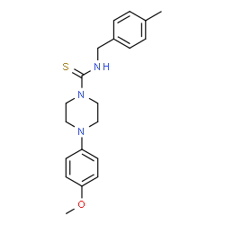 ChemSpider 2D Image | 4-(4-Methoxyphenyl)-N-(4-methylbenzyl)-1-piperazinecarbothioamide | C20H25N3OS