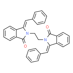 ChemSpider 2D Image | (3Z,3'Z)-2,2'-Ethane-1,2-diylbis(3-benzylideneisoindolin-1-one) | C32H24N2O2