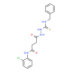 ChemSpider 2D Image | 4-[2-(Benzylcarbamothioyl)hydrazino]-N-(2-chlorophenyl)-4-oxobutanamide | C18H19ClN4O2S