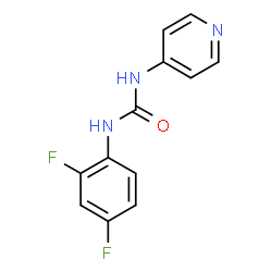 ChemSpider 2D Image | 1-(2,4-Difluorophenyl)-3-(4-pyridinyl)urea | C12H9F2N3O