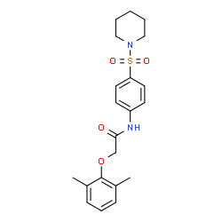 ChemSpider 2D Image | 2-(2,6-Dimethylphenoxy)-N-[4-(1-piperidinylsulfonyl)phenyl]acetamide | C21H26N2O4S