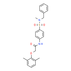 ChemSpider 2D Image | N-{4-[Benzyl(methyl)sulfamoyl]phenyl}-2-(2,6-dimethylphenoxy)acetamide | C24H26N2O4S