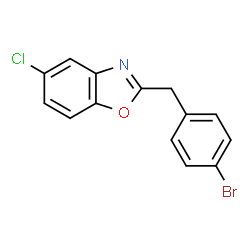 ChemSpider 2D Image | 2-(4-Bromobenzyl)-5-chloro-1,3-benzoxazole | C14H9BrClNO