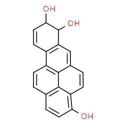 ChemSpider 2D Image | 7,8-Dihydrobenzo[pqr]tetraphene-3,7,8-triol | C20H14O3