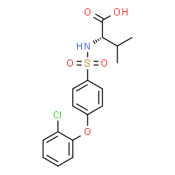 ChemSpider 2D Image | N-{[4-(2-Chlorophenoxy)phenyl]sulfonyl}-L-valine | C17H18ClNO5S