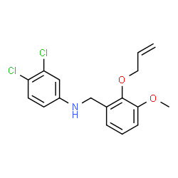 ChemSpider 2D Image | N-[2-(Allyloxy)-3-methoxybenzyl]-3,4-dichloroaniline | C17H17Cl2NO2