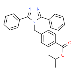 ChemSpider 2D Image | Isopropyl 4-[(3,5-diphenyl-4H-1,2,4-triazol-4-yl)methyl]benzoate | C25H23N3O2