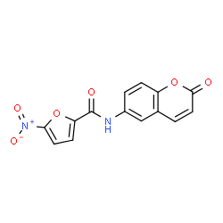 ChemSpider 2D Image | 5-Nitro-N-(2-oxo-2H-chromen-6-yl)-2-furamide | C14H8N2O6