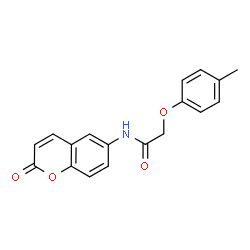 ChemSpider 2D Image | 2-(4-Methylphenoxy)-N-(2-oxo-2H-chromen-6-yl)acetamide | C18H15NO4