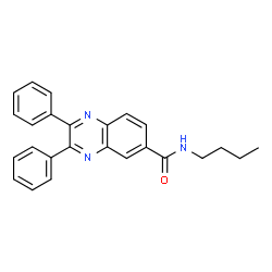 ChemSpider 2D Image | N-Butyl-2,3-diphenyl-6-quinoxalinecarboxamide | C25H23N3O