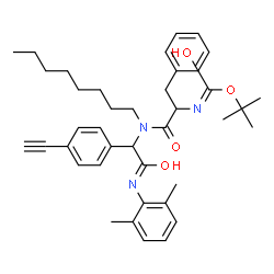 ChemSpider 2D Image | N-{2-[(2,6-Dimethylphenyl)amino]-1-(4-ethynylphenyl)-2-oxoethyl}-Nalpha-{[(2-methyl-2-propanyl)oxy]carbonyl}-N-octylphenylalaninamide | C40H51N3O4