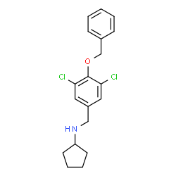 ChemSpider 2D Image | N-[4-(Benzyloxy)-3,5-dichlorobenzyl]cyclopentanamine | C19H21Cl2NO