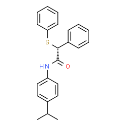 ChemSpider 2D Image | (2R)-N-(4-Isopropylphenyl)-2-phenyl-2-(phenylsulfanyl)acetamide | C23H23NOS
