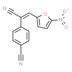 ChemSpider 2D Image | 4-[(E)-1-Cyano-2-(5-nitro-2-furyl)vinyl]benzonitrile | C14H7N3O3