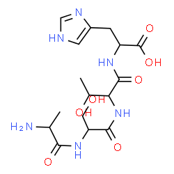 ChemSpider 2D Image | ala-ser-thr-his | C16H26N6O7