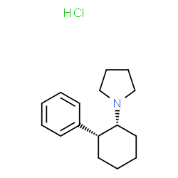 ChemSpider 2D Image | Pyrrolidine, 1-(2-phenylcyclohexyl)-, hydrochloride, cis- | C16H24ClN