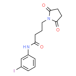 ChemSpider 2D Image | 4-(2,5-Dioxo-1-pyrrolidinyl)-N-(3-iodophenyl)butanamide | C14H15IN2O3