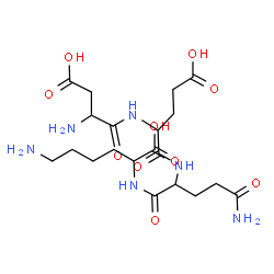 ChemSpider 2D Image | asp-glu-gln-lys | C20H34N6O10