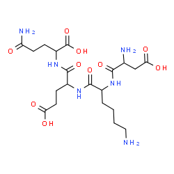ChemSpider 2D Image | asp-lys-glu-gln | C20H34N6O10