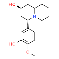ChemSpider 2D Image | (2S,4S)-4-(3-Hydroxy-4-methoxyphenyl)octahydro-2H-quinolizin-2-ol | C16H23NO3